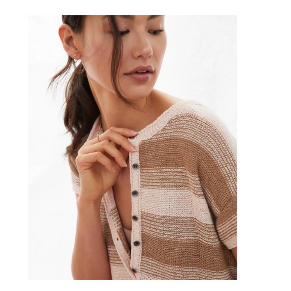 NWT Anthropologie Sat/Sun Jaden Knit Striped Romper XL - Picture 4 of 12